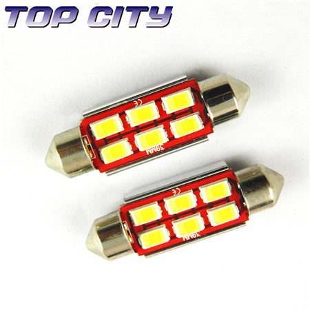 Topcity FESTOON 6smd 5630 Samsung euro error free canbus LED Bulb white - FESTOON CANBUS LED